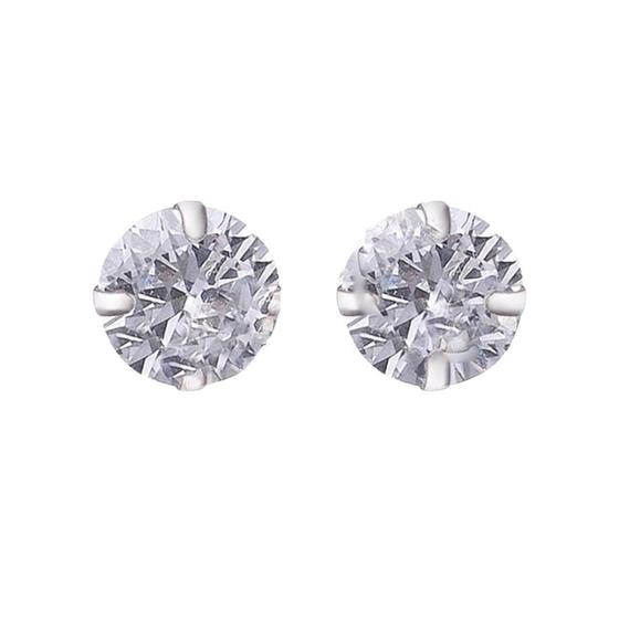 Imagem de Brinco Zircônia Redonda 12mm Prata 925 de Lei Ref 1552