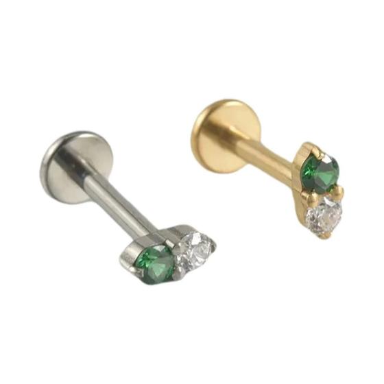 Imagem de Brincos de Titânio Sem Rosca - Push-in Cross, Libélula, para Lábios, Orelha, Cartilagem, Tragus e Helix