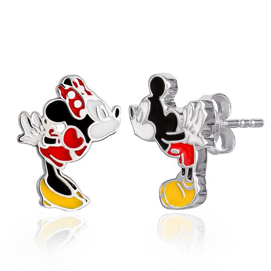 Imagem de Brincos Disney Mickey e Minnie - Prata Esterlina