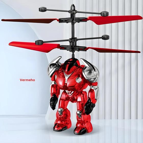 Imagem de Brinquedo Aeronave Robô Voador com Controle Remoto - Indução e Economia de Energia