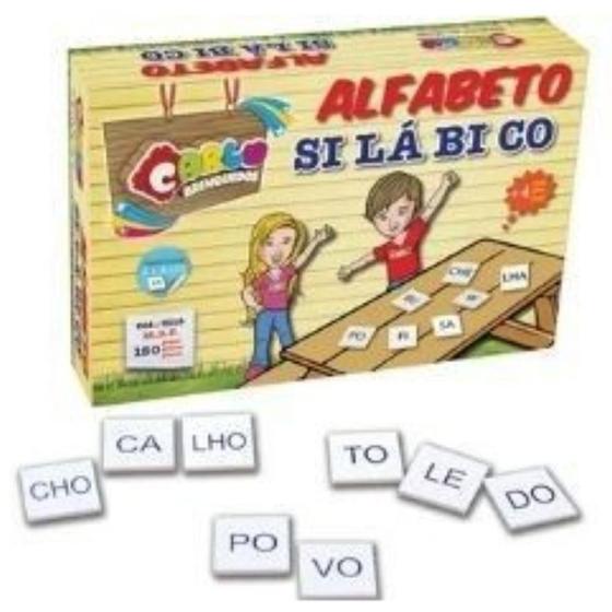 Imagem de Brinquedo Alfabeto Silábico Em Madeira 150 Peças - Carlu
