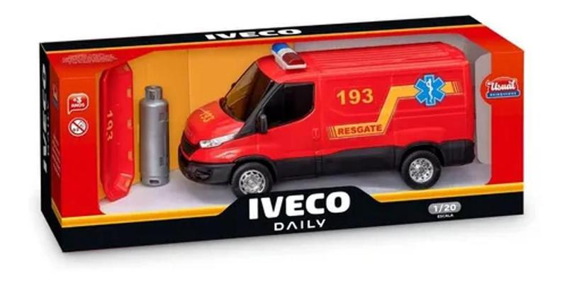 Imagem de Brinquedo Ambulância De Resgate Bombeiros Iveco Daily - 482