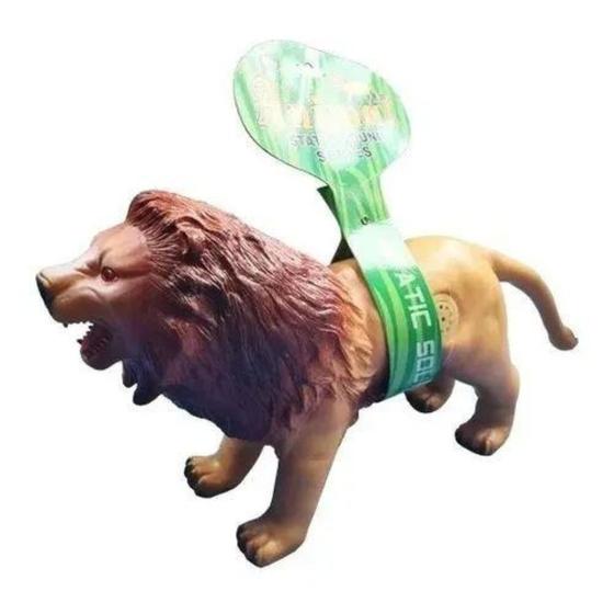 Imagem de Brinquedo Animais Leão Macio Com Som Mega Animal 35 Cm