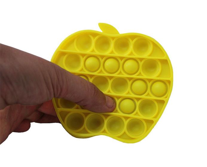 Imagem de Brinquedo Anti-stress Pop It Estalo Fidget Sensorial Maça Amarelo