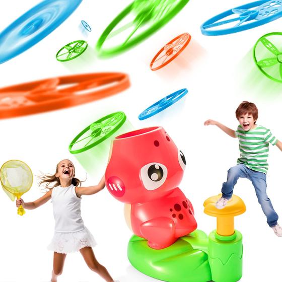 Imagem de Brinquedo ao ar livre YABIFE Flying Disk Rocket Launcher para crianças a partir de 3 anos, rosa