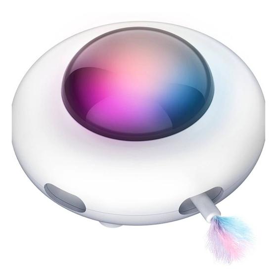 Imagem de Brinquedo Automático para Gato - Disco Voador Elétrico Inteligente