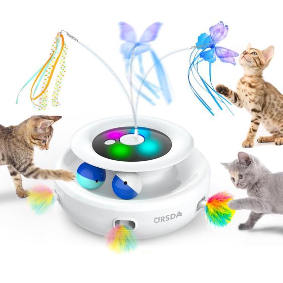 Imagem de Brinquedo Automático para Gato ORSDA 3 em 1 - Recarregável