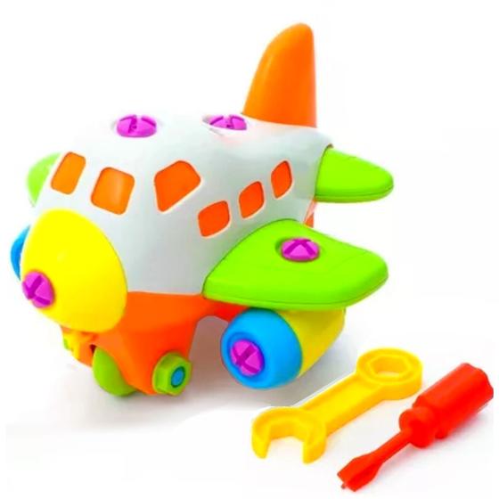 Imagem de Brinquedo Avião de Montar e Desmontar com Chave Infantil