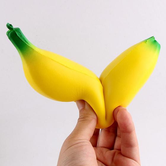 Brinquedo Banana Frutas Fidget Toy Squeezing Anti-stress para crianças ...