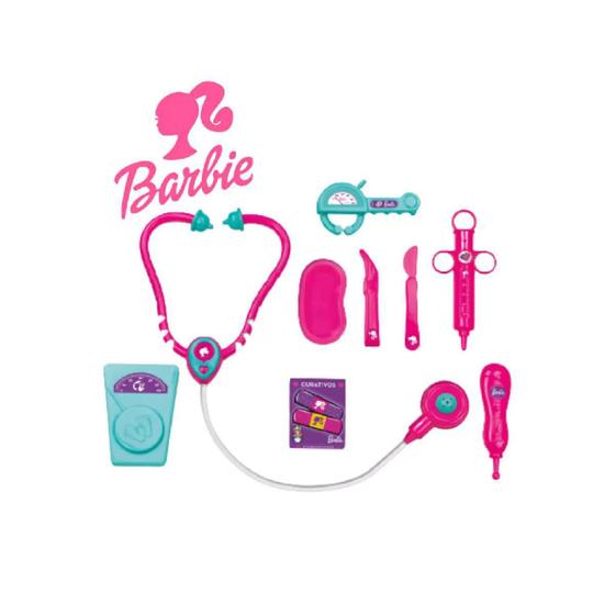 Imagem de Brinquedo Barbie Doutora Médica Médio 9 Peças Fun F0058-0