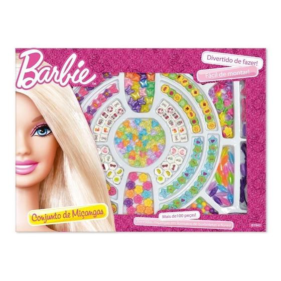 Imagem de Brinquedo Barbie Kit De Miçangas Com 100 Peças Da Fun F00152