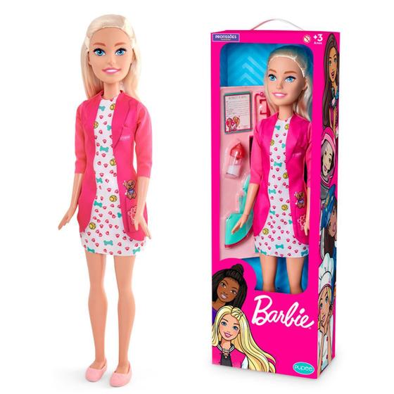 Imagem de Brinquedo Barbie Large Doll Veterinária 68Cm Com Acessórios