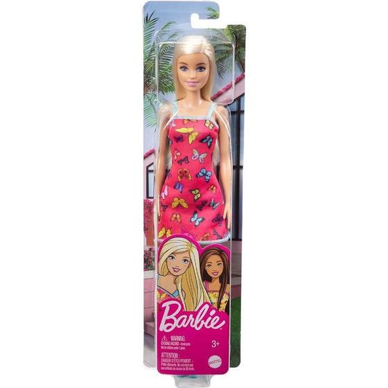 Imagem de Brinquedo Barbie Original Tradicional Loira Simples HBV05