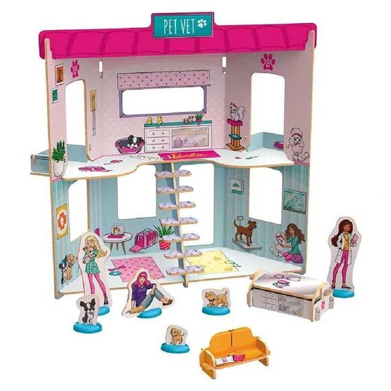 Imagem de Brinquedo Barbie Playset Pet Vet Xalingo 48 Peças Ref.23198