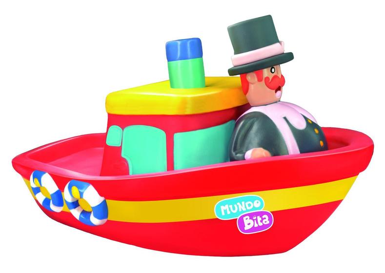 Imagem de Brinquedo Barco Mundo Bita Vinil Banho Flutua na Água Macio