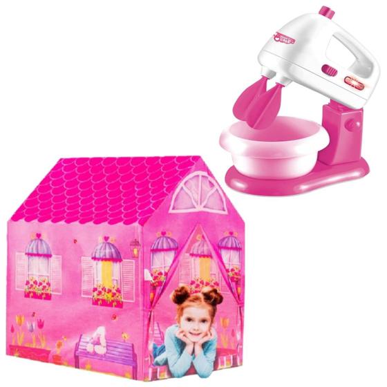 Imagem de Brinquedo Batedeira Infantil Com Som Luz + Barraca Princesa