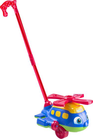 Imagem de Brinquedo Bebê Infantil Avião de Empurrar Puxar Bs Toys
