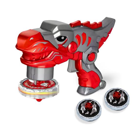 Imagem de Brinquedo Beybleid Dinossauro Vermelho Lançador Piões