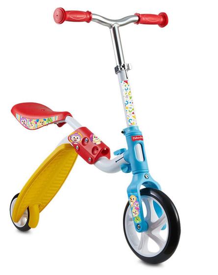 Imagem de Brinquedo Bicicleta Patinete Infantil Equilíbrio 2 Em 1 Brincar Coordenação Motora Radical Rodas Fisher Price