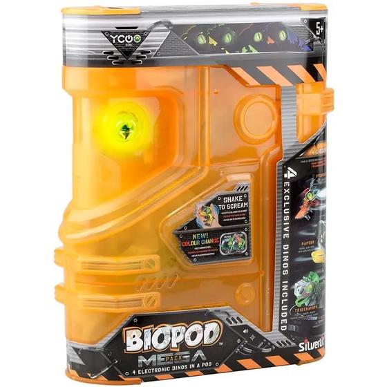 Imagem de Brinquedo Biopod Mega Pack Dinos Ycoo Prateado 88155