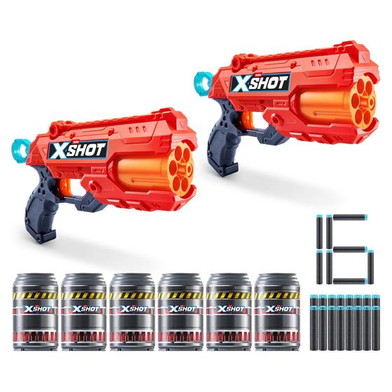 Imagem de Brinquedo Blaster XShot Excel Double Reflex 6 - 2 Pacotes com 16 Dardos