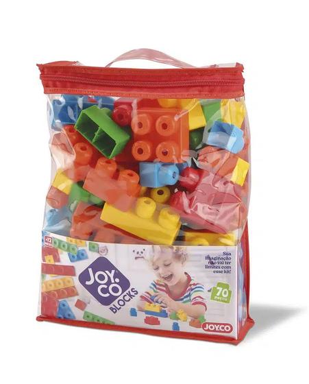 Imagem de Brinquedo Blocks Blocos De Montar 70 Peças +12 Meses Joy.co Bambola Brinquedos