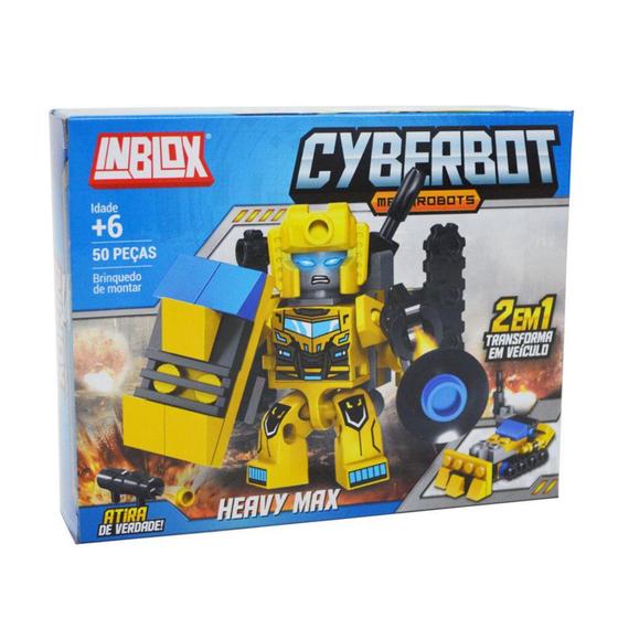 Imagem de Brinquedo Bloco De Montar Cyberbot Robô Transform Inblox - Heavy Max - Ark Toys