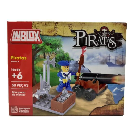 Brinquedo Blocos De Montar Inblock Pirata B Menor preço em Brinquedo Blocos De Montar Inblock Pirata B