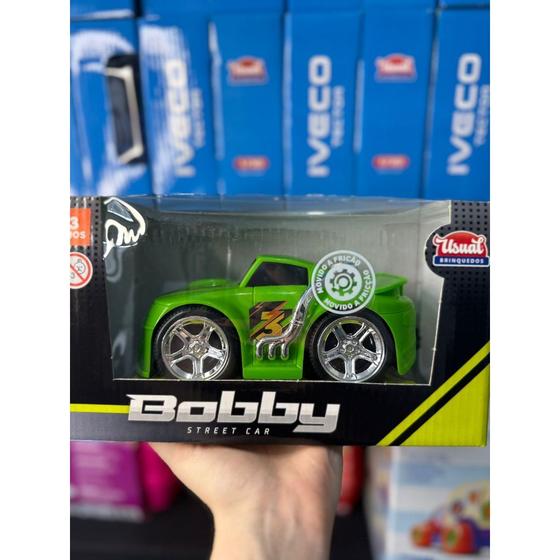 Imagem de Brinquedo Bobby com Fricção Carro Verde Usual Brinquedos