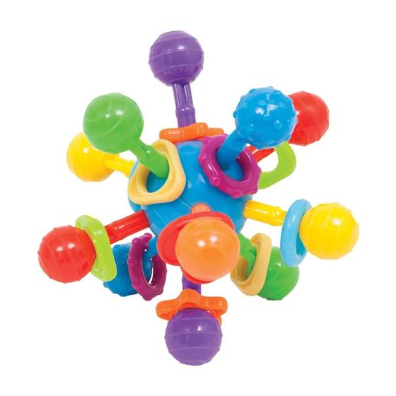 Imagem de Brinquedo Bola Atomic Ball Chocalho Mordedor Fléxivel e Colorido Buba