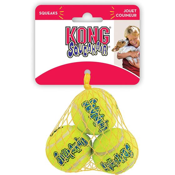 Imagem de Brinquedo Bola Cães Kong Squeakair Tennis Ball X-Small com 3