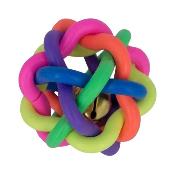 Imagem de Brinquedo Bola Colorida Entrelaçada com Guizo