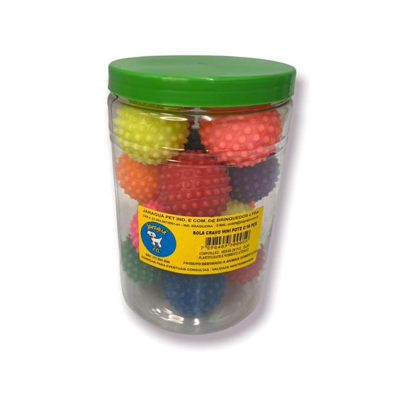 Imagem de Brinquedo bola cravo mini pote com 16 bolinhas