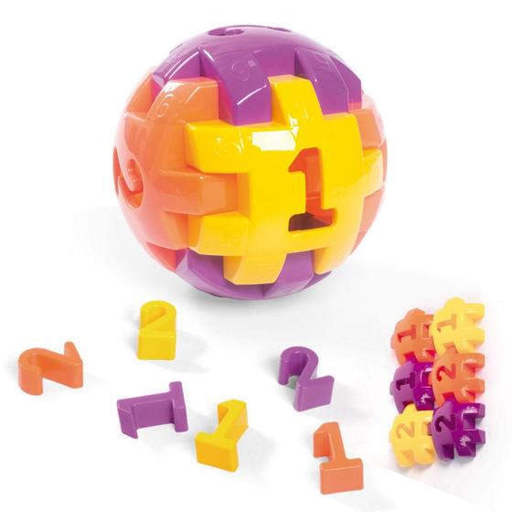 Imagem de Brinquedo Bola De Encaixe Didático Educativo Infantil 15CM