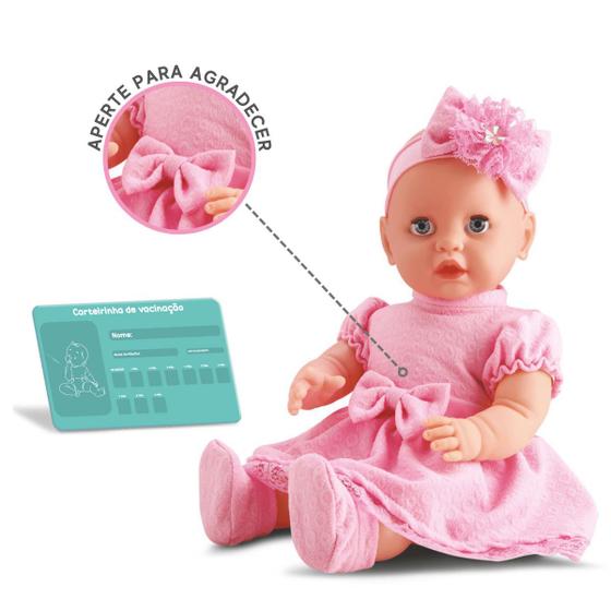 Imagem de Brinquedo Boneca Baby Amém Reza Pai Nosso c/ Som e Acessório