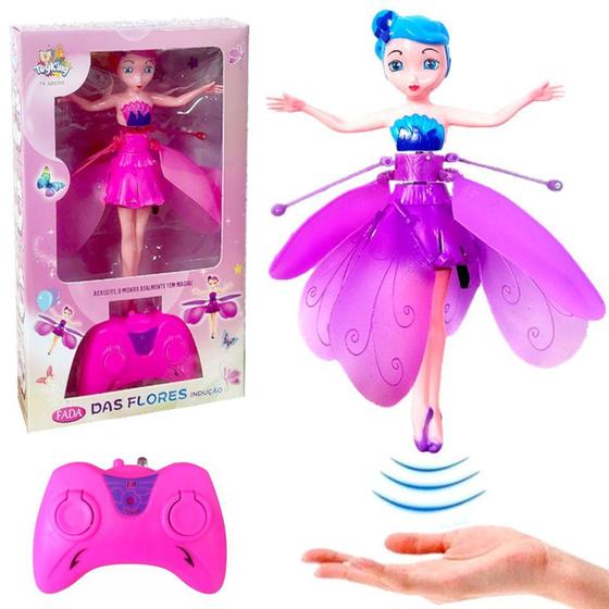 Imagem de Brinquedo Boneca Fada Drone Recarregável Usb Controle Remoto - Toy King