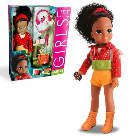 Imagem de Brinquedo Boneca Girls Life Adventure 100% Vinil Com Acessórios Faz de Conta Brincadeira Menina Omg Kids - 4911