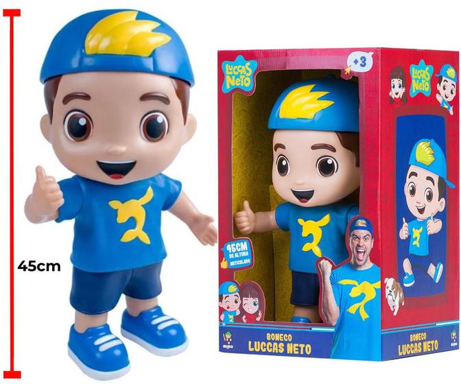 Brinquedo Boneco Luccas Neto Gigante 45cm Articulado - Mimo - Boneco ...
