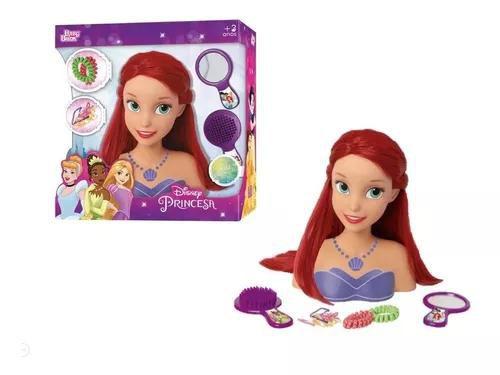 Imagem de Brinquedo Busto Styling Head Sereia Ariel Princesa Penteado