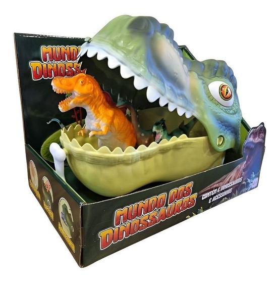 Imagem de Brinquedo Cabeça Dinossauro Com 6 Unidades 0207 - Braskit