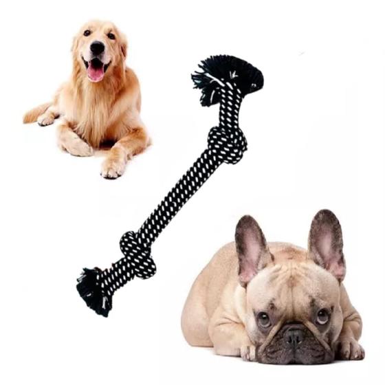 Imagem de Brinquedo Cabo de Guerra Para Cachorros Corda Trançada 26cm