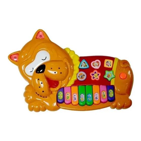 Imagem de Brinquedo Cachorro Teclado Infantil Bebês Com Musicas E Luz