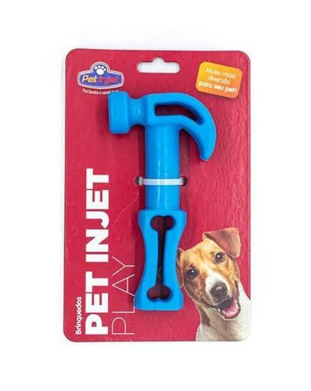 Imagem de Brinquedo Cães Pet Play Martelo Azul Rígido - Pet Injet