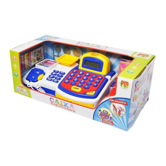 Brinquedo Caixa Registradora Eletrônica 21 Acessórios Presente ...