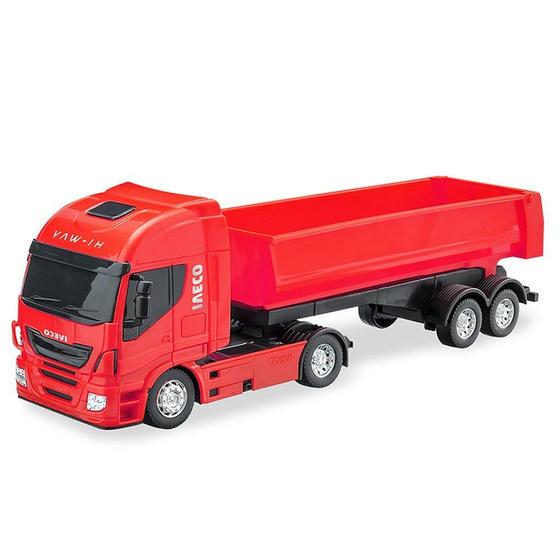 Imagem de Brinquedo Caminhão Basculante Hi Way Iveco Vermelho