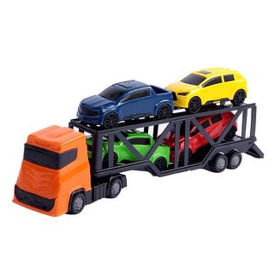 Imagem de Brinquedo Caminhão Cegonha com 4 Carrinhos Super Frotinha   - 55776