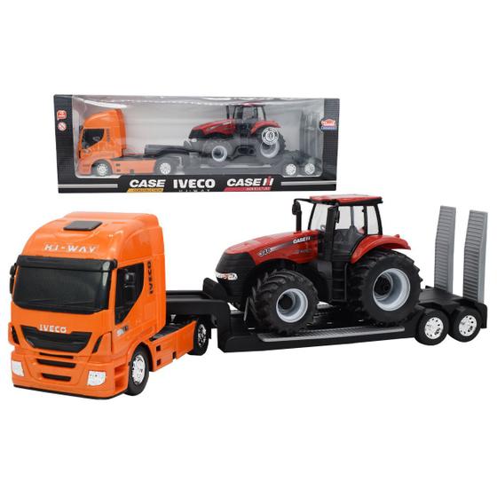 Brinquedo Caminhão Infantil - Carreta Plataforma com Trator Magnum ...
