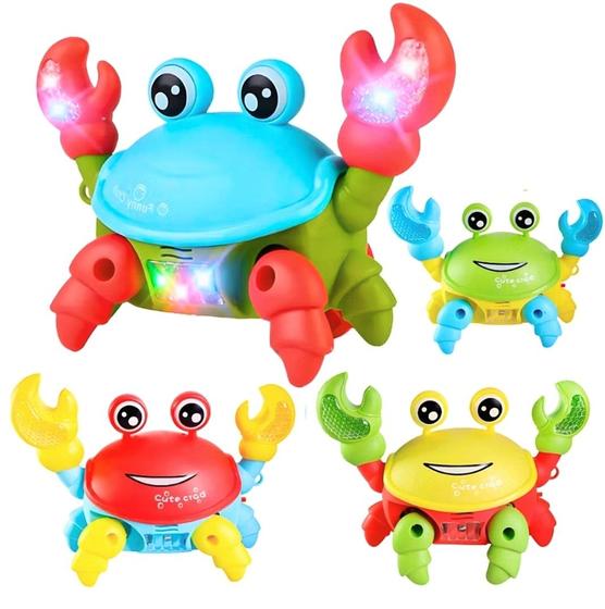 Brinquedo Caranguejo Fujão Fofinho Com Som Luz e Movimento - Fun Game ...