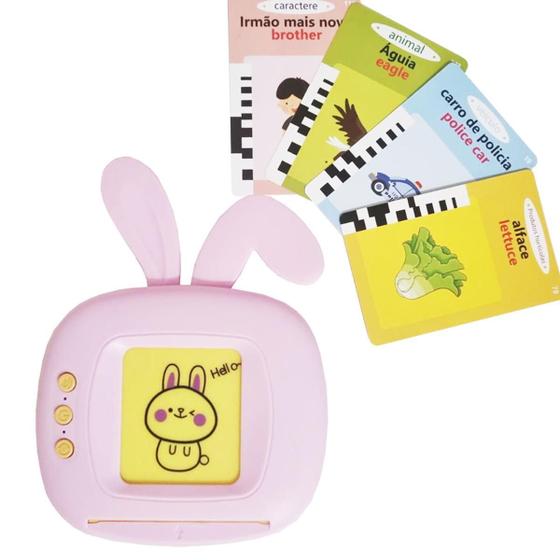 Imagem de Brinquedo Card Infantil Cartão Fala Inglês Português Coelho