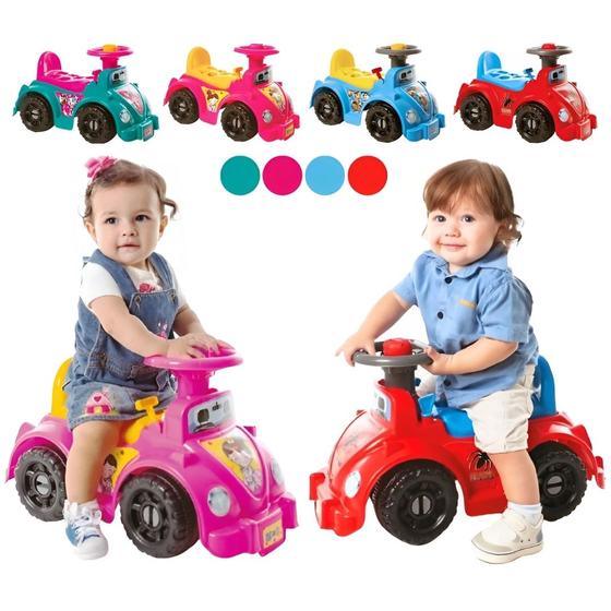 Imagem de Brinquedo Carrinho Andador Ketokinha Infantil Quadriciclo Aranha Spider Princesa Cachorros Pets p/ Bebes Dia das Crianças Meninas Meninos Aniversário